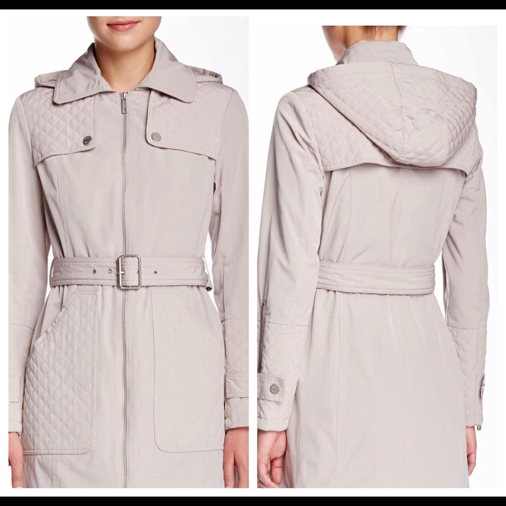 Versatile Kenneth Cole Quilted Tench Coat